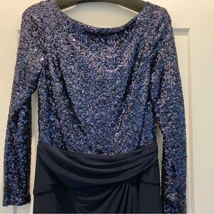 LAUREN Ralph Lauren navy evening gown dress size 10
